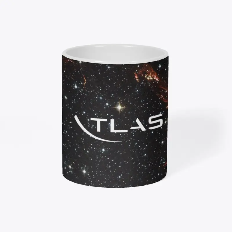 Atlas Mug with outer space background